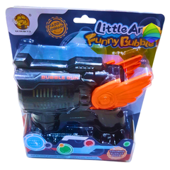 Electric Bubble Gun Toy for Kids (3+ Years) – Black & Orange Wing Design | Automatic Bubble Blower with Light & Sound