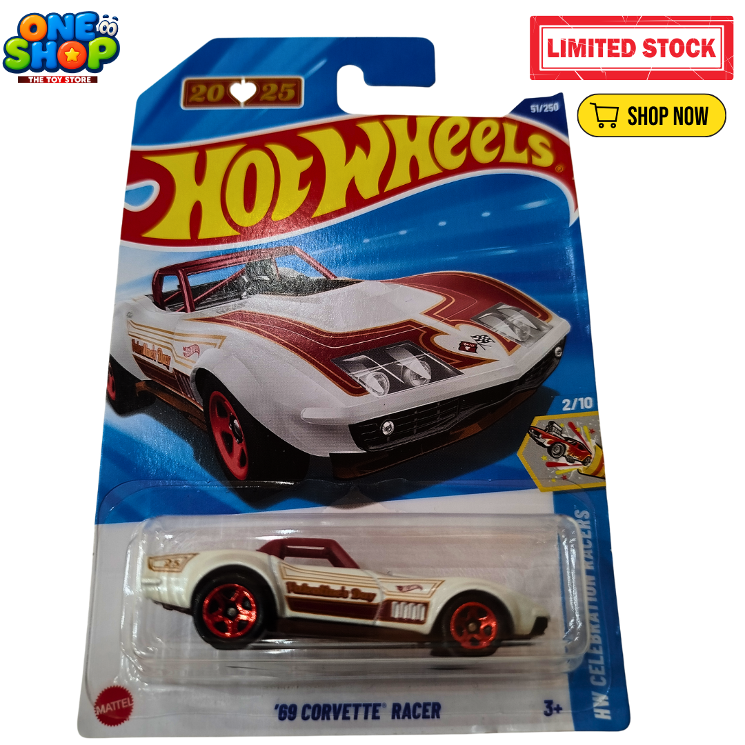 Hot Wheels ’69 Corvette Racer Die-Cast Car – Classic Muscle Car Toy | Hot Wheels Cars Pakistan