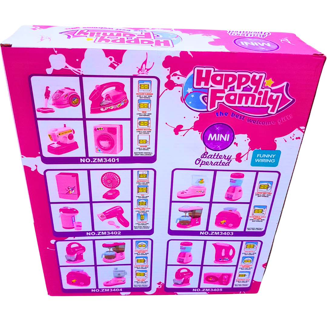 Happy Family Household Toy Set for Kids | Battery-Operated Mini Kitchen Appliances | 3+ Years Secondary image