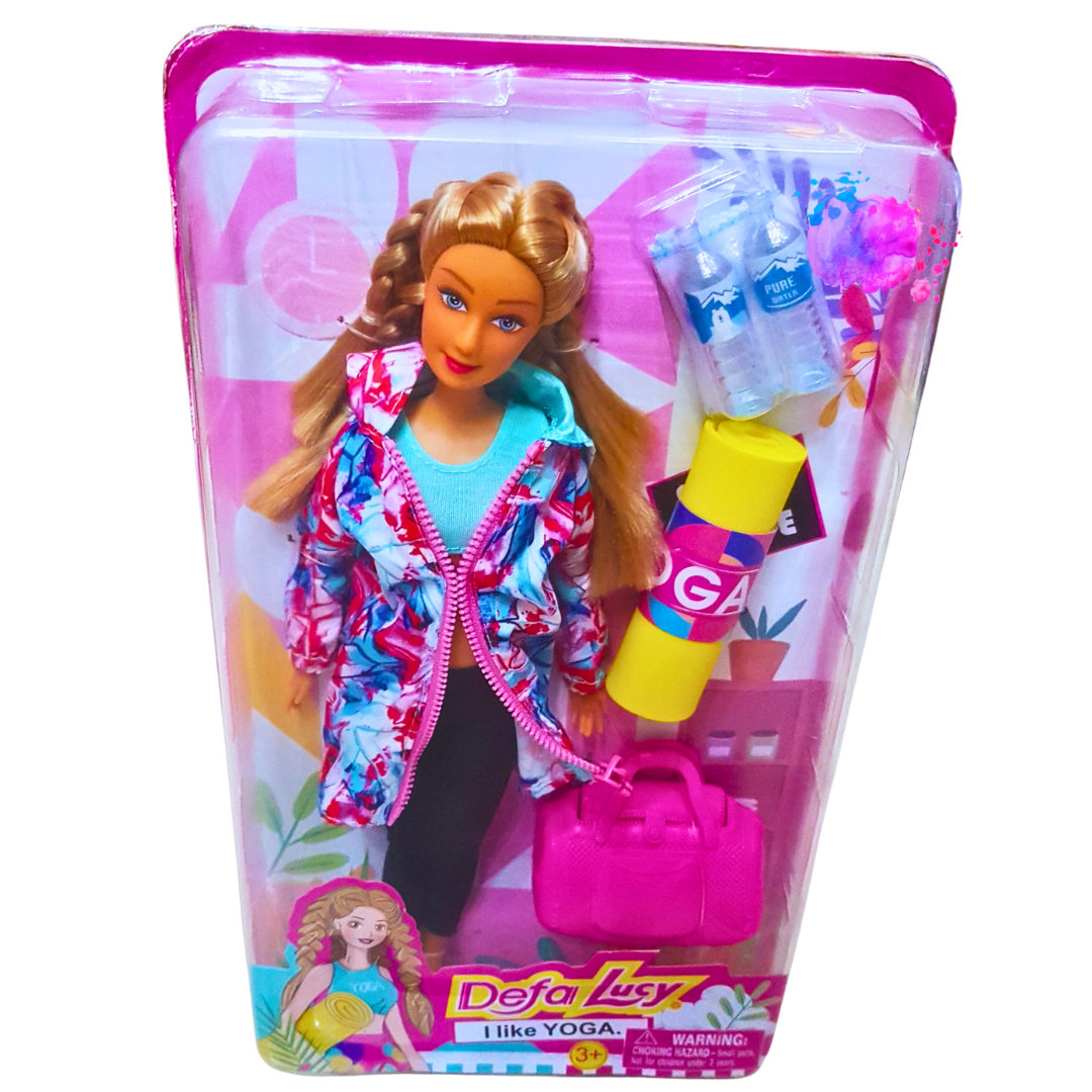 Defa Lucy Yoga Playset – Stylish Doll with Yoga Mat, Gym Bag, and Accessories – Perfect Gift for Girls 3+ Secondary image