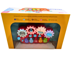 🎼 Baoli Melody Hedgehog Piano – Red Musical Activity Toy for Babies | Light-Up Learning Piano with Gears & Numbers | 12+ Months