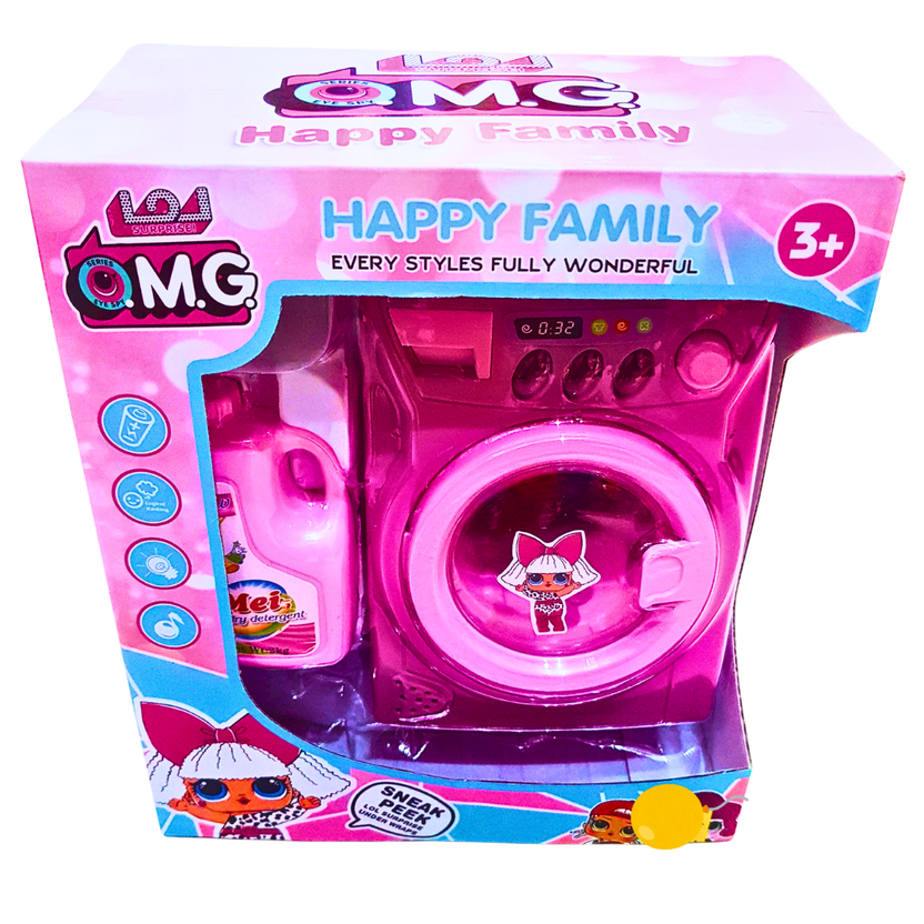 OMG Happy Family Toy Washing Machine | Battery-Operated Laundry Playset for Kids | 3+ Years Main image