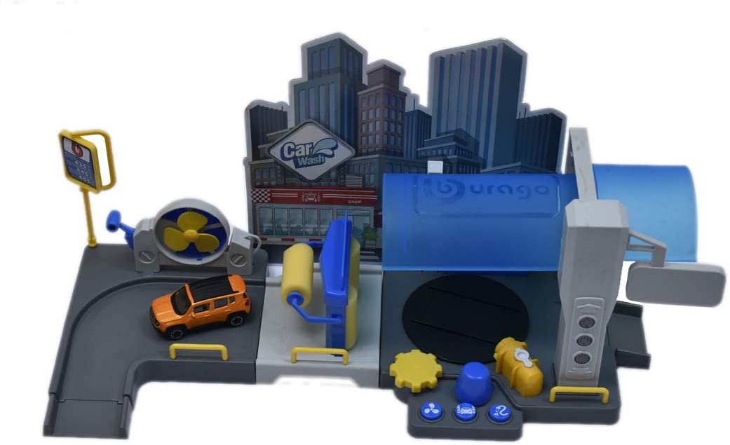 Bburago Street Fire Car Wash Play Set