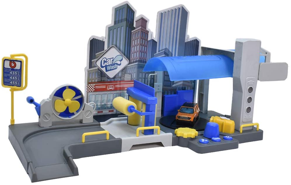 Bburago Street Fire Car Wash Play Set