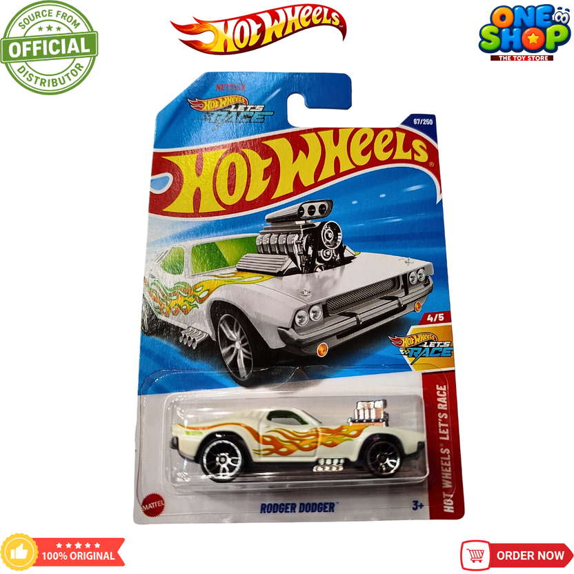 Hot Wheels Rodger Dodger Die-Cast Muscle Car – Custom Flame Racer Toy for Kids & Collectors Main image