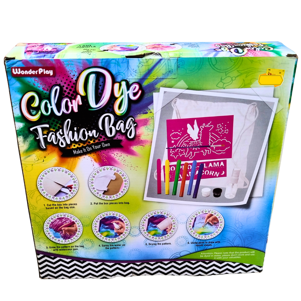🎨 WonderPlay Color Dye Fashion Bag – DIY Art Kit for Girls & Boys (6+ Years) | Create Your Own Drawstring Bag