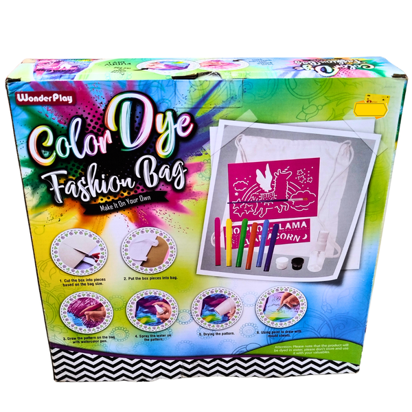 🎨 WonderPlay Color Dye Fashion Bag – DIY Art Kit for Girls & Boys (6+ Years) | Create Your Own Drawstring Bag