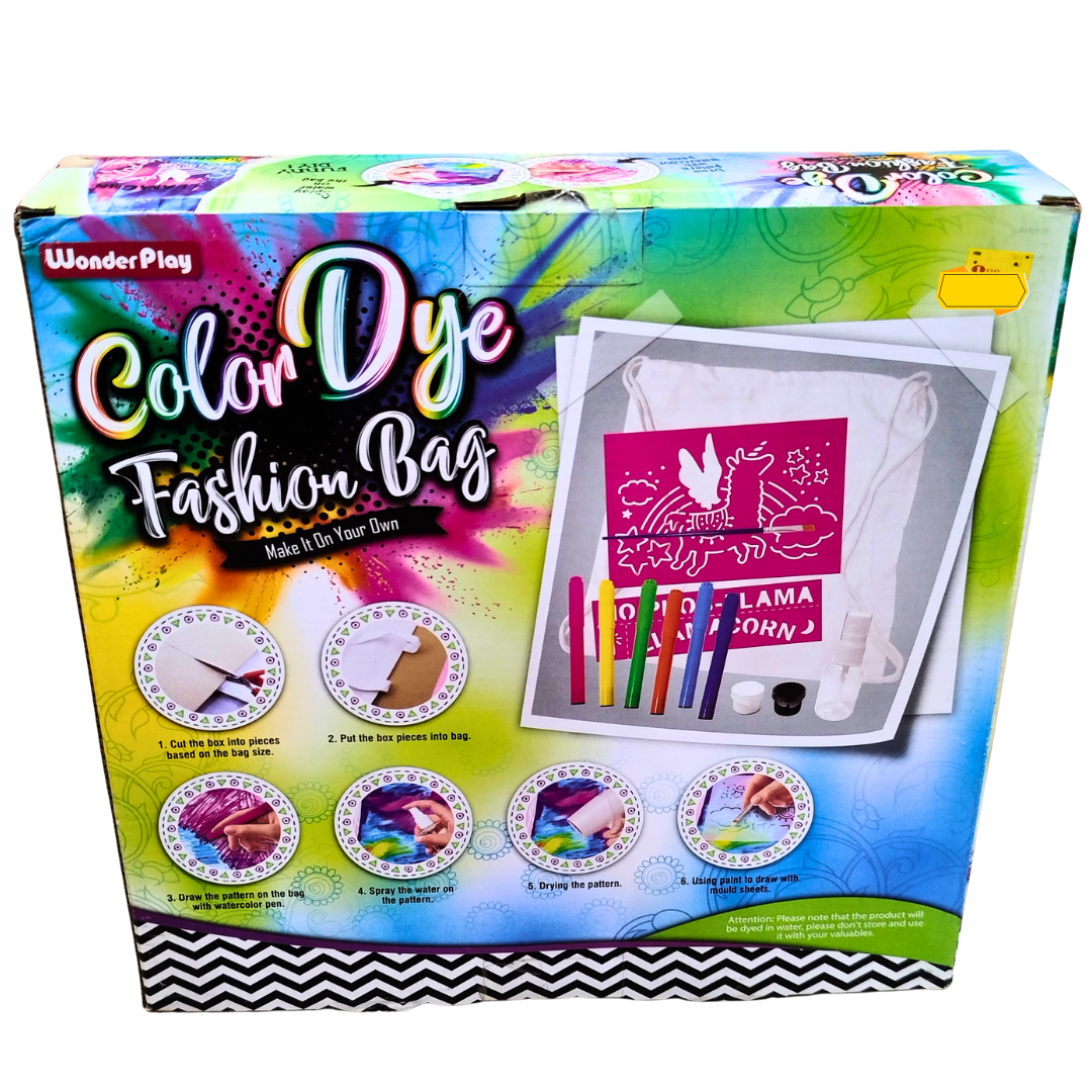 🎨 WonderPlay Color Dye Fashion Bag – DIY Art Kit for Girls & Boys (6+ Years) | Create Your Own Drawstring Bag
