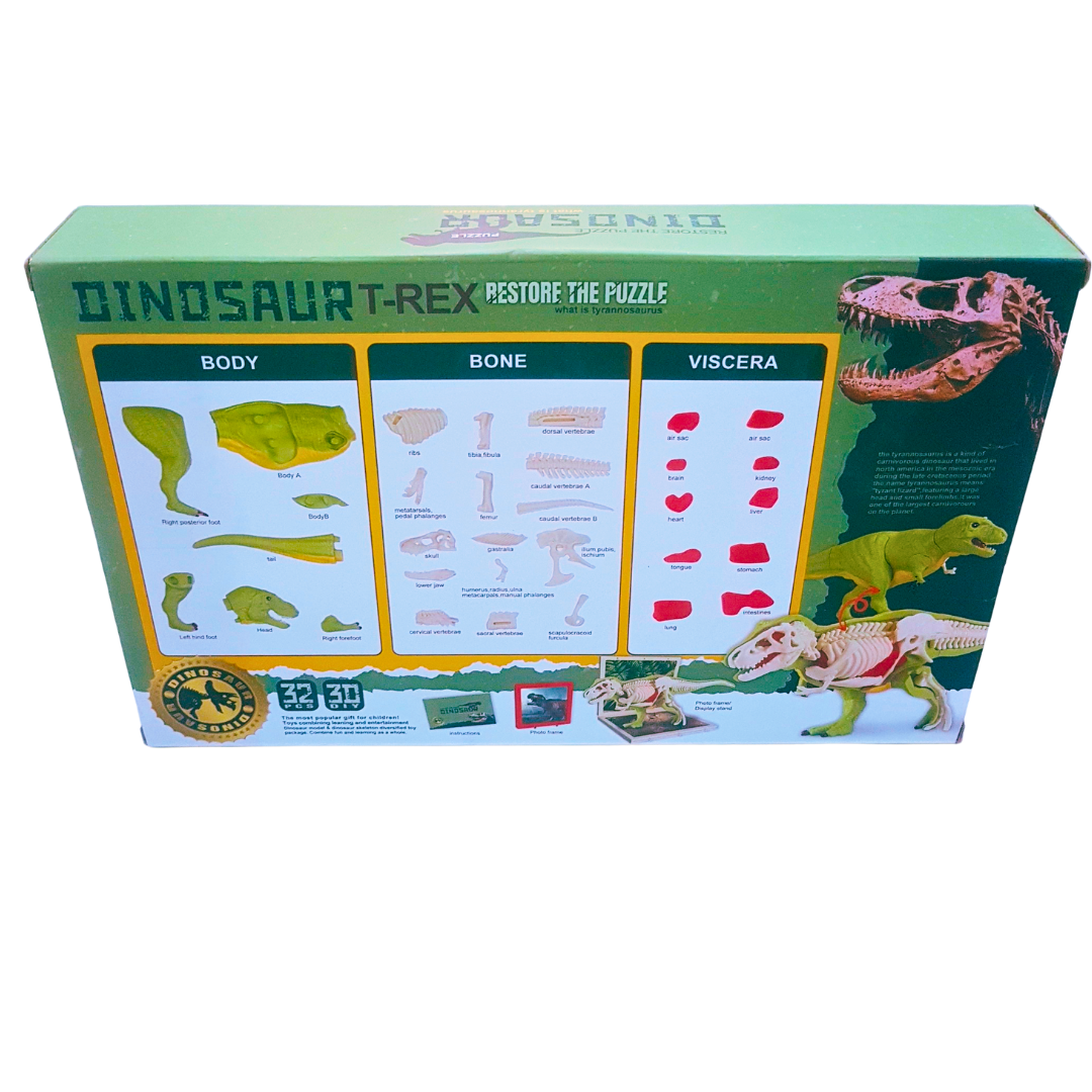 🦖 Dinosaur T-Rex Puzzle Anatomy Model – 3D Educational Toy for Kids (Ages 6+)