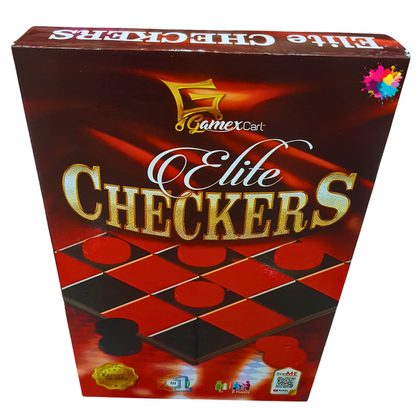 GameXCart Elite Checkers - Classic Strategy Board Game for All Ages Main image