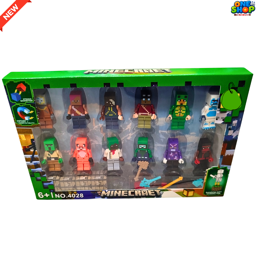 Minecraft Action Figures Set – 12 Piece Pixel Character Building Block Toy Collection for Kids Secondary image