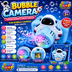 Astronaut Bubble Camera Toy for Kids with Lights & Sound | Automatic Bubble Maker Camera | Space Bubble Gun Toy for Boys & Girls 3+