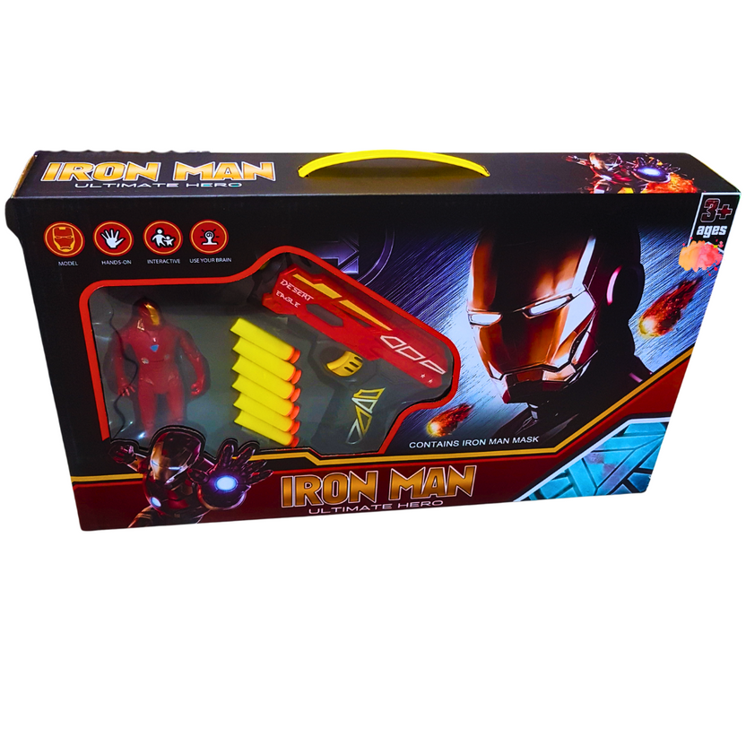 Iron Man Ultimate Hero Toy Set - Includes Dart Blaster and Iron Man Mask - Interactive Fun for Kids - Ages 3+ Main image