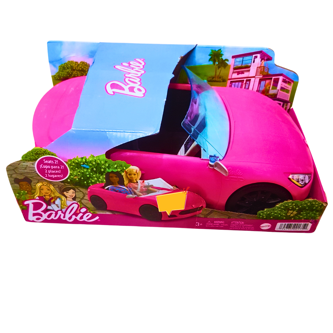 Barbie Convertible Car - Stylish Pink Ride for Two Dolls | Fun Vehicle Play for Kids 3+ Main image