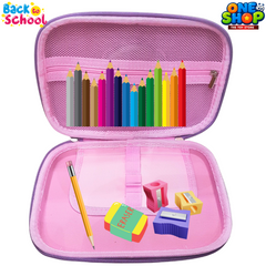 Unicorn Pencil Pouch for Girls – Cute School Stationery Organizer with Built-in Calculator | Back to School Must-Have
