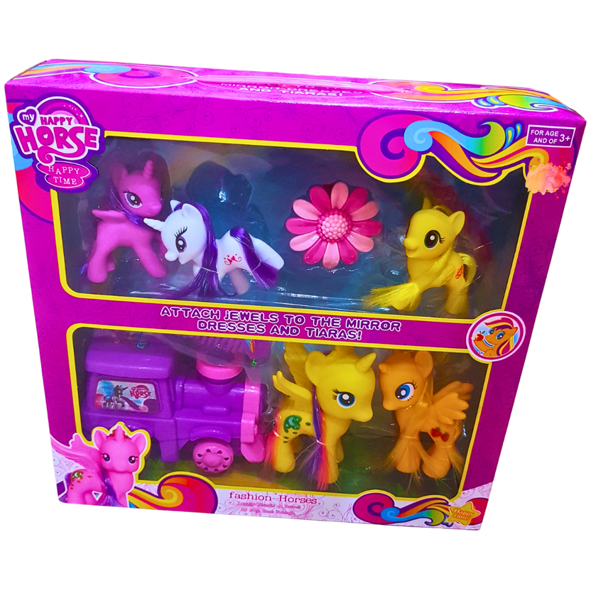 My Happy Horse Fashion Playset with Pony Figures & Dress-Up Accessories - Ages 3+ Main image