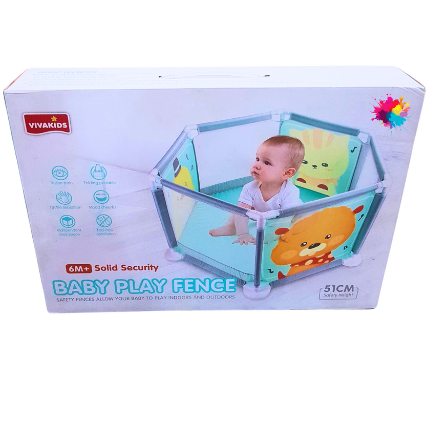 VivaKids Baby Play Fence – Solid Security Playpen for Infants Main image