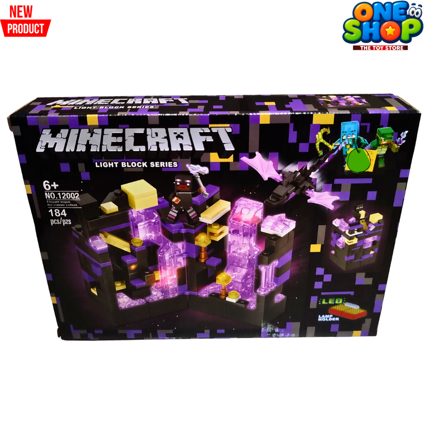 Minecraft Light Block Series LED Building Set – 184 PCS Fantasy Construction Blocks Toy for Kids | Dragon & Adventure Figure Playset | Educational STEM Toy for Boys & Girls 6+ Main image