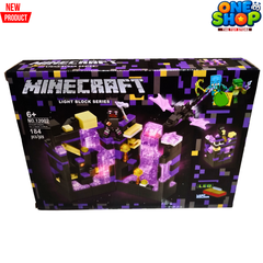 Minecraft Light Block Series LED Building Set – 184 PCS Fantasy Construction Blocks Toy for Kids | Dragon & Adventure Figure Playset | Educational STEM Toy for Boys & Girls 6+