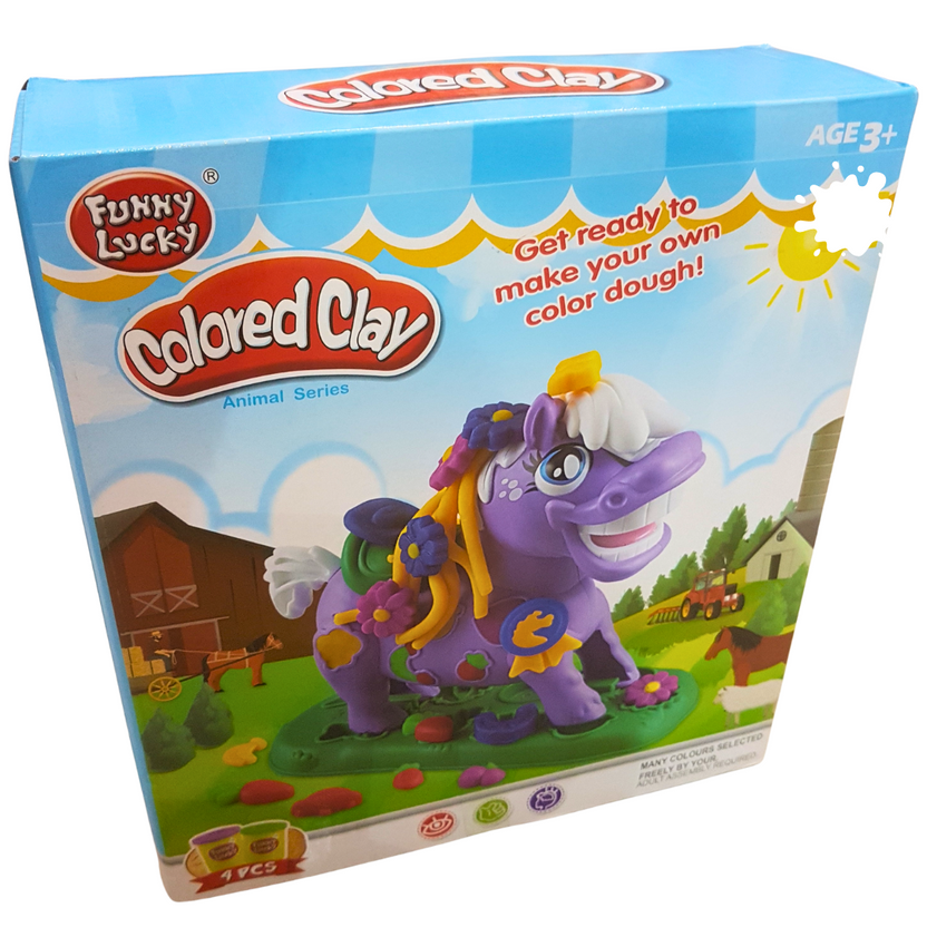 Colored Clay Animal Series - Creative Pony Playset for Kids Main image