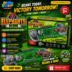 Elephant Eating Beads Game for Kids – Interactive Elephant Catch Bead Board Game | Fun Educational Family Toy for Boys & Girls Ages 3+
