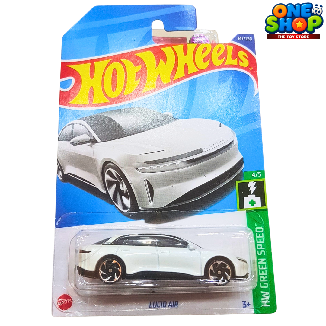 ⚡ Hot Wheels Lucid Air – HW Green Speed | Electric Luxury Car Die-Cast Toy for Kids & Collectors (3+)