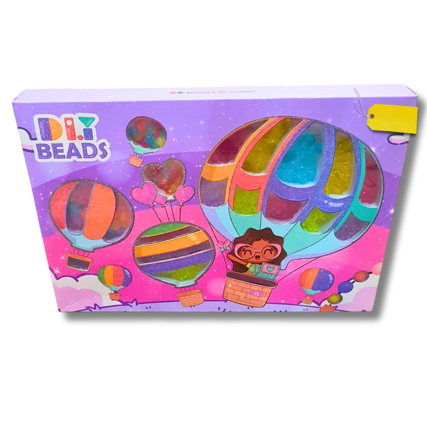DIY Beads Craft Kit for Kids - Colorful Hot Air Balloon-Themed Bead Set (Ages 3+) Main image
