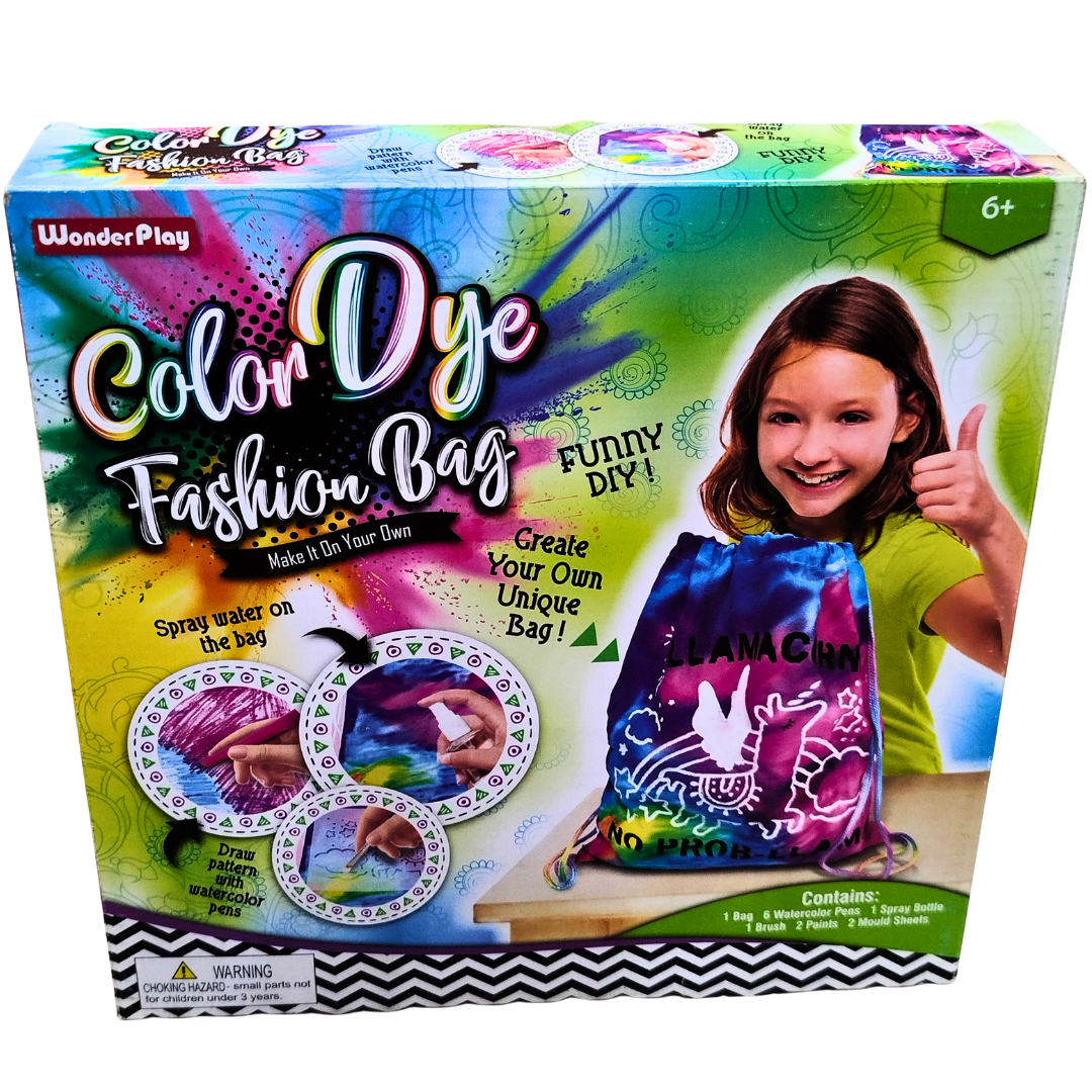 🎨 WonderPlay Color Dye Fashion Bag – DIY Art Kit for Girls & Boys (6+ Years) | Create Your Own Drawstring Bag