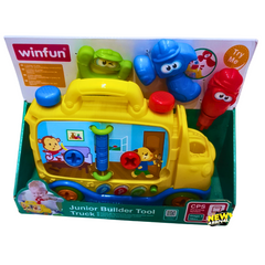 Winfun Junior Builder Tool Truck – Musical Construction Toy with Light-Up Buttons & Tools (18m+)
