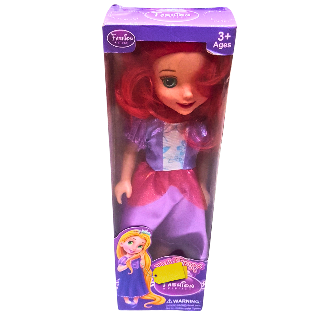 Mini Princess Doll – Dressed in Stylish Purple Outfit for Kids 3+ Main image
