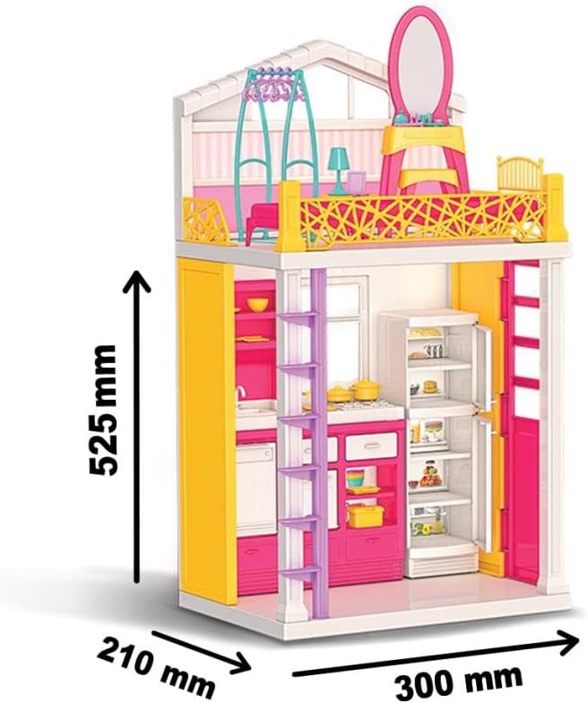 Dede 03734 Linda's 2-Storey House, Multicolored