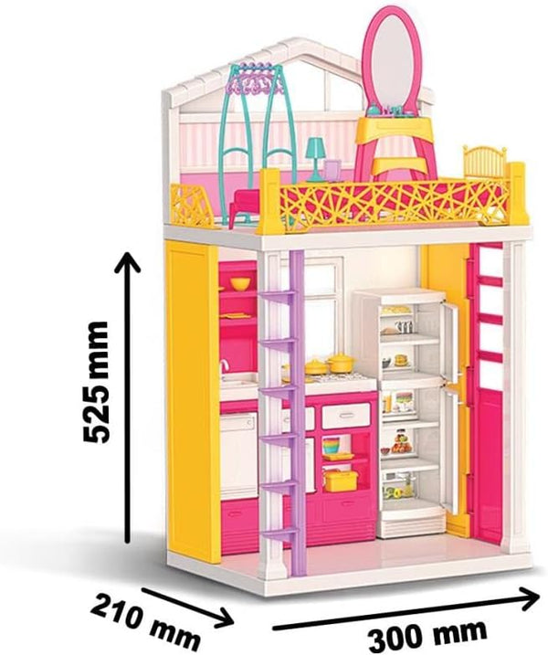 Dede 03734 Linda's 2-Storey House, Multicolored