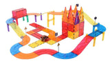Railcar 63 PCS Magnetic Building Blocks Track Set Educational Toy Playset 1 LED Car STEM Learning Building Set for Kids 3-10 Years