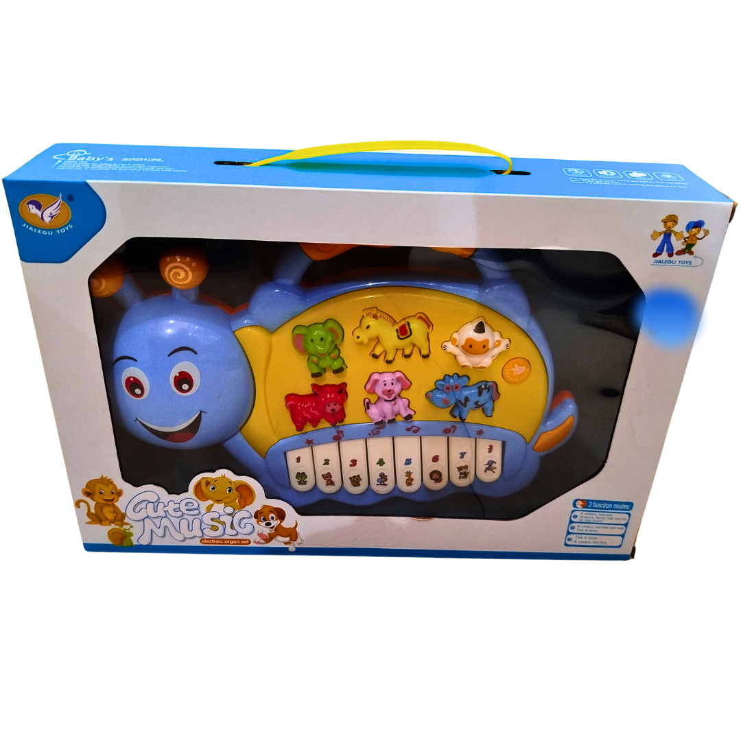 🐘 Cute Music Animal Piano Toy for Toddlers – Animal Sounds & Light-Up Musical Keyboard | Baby Learning Toy for 12+ Months