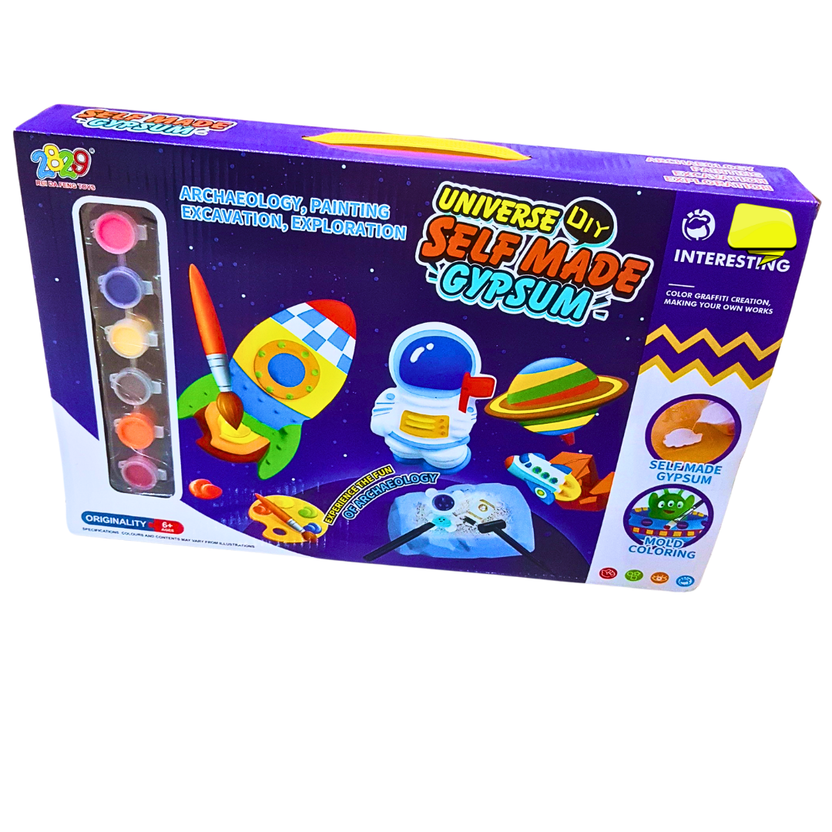 DIY Universe Gypsum Craft Kit for Kids - Painting & Creative Exploration Set (6+) Main image