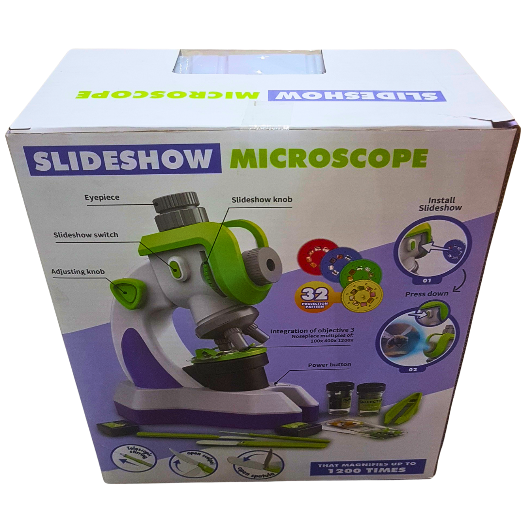 STEM Slideshow Microscope for Kids – 1200x Zoom, 32 Slide Projections, Science Educational Toy with Projection & 4 Slide Discs Secondary image