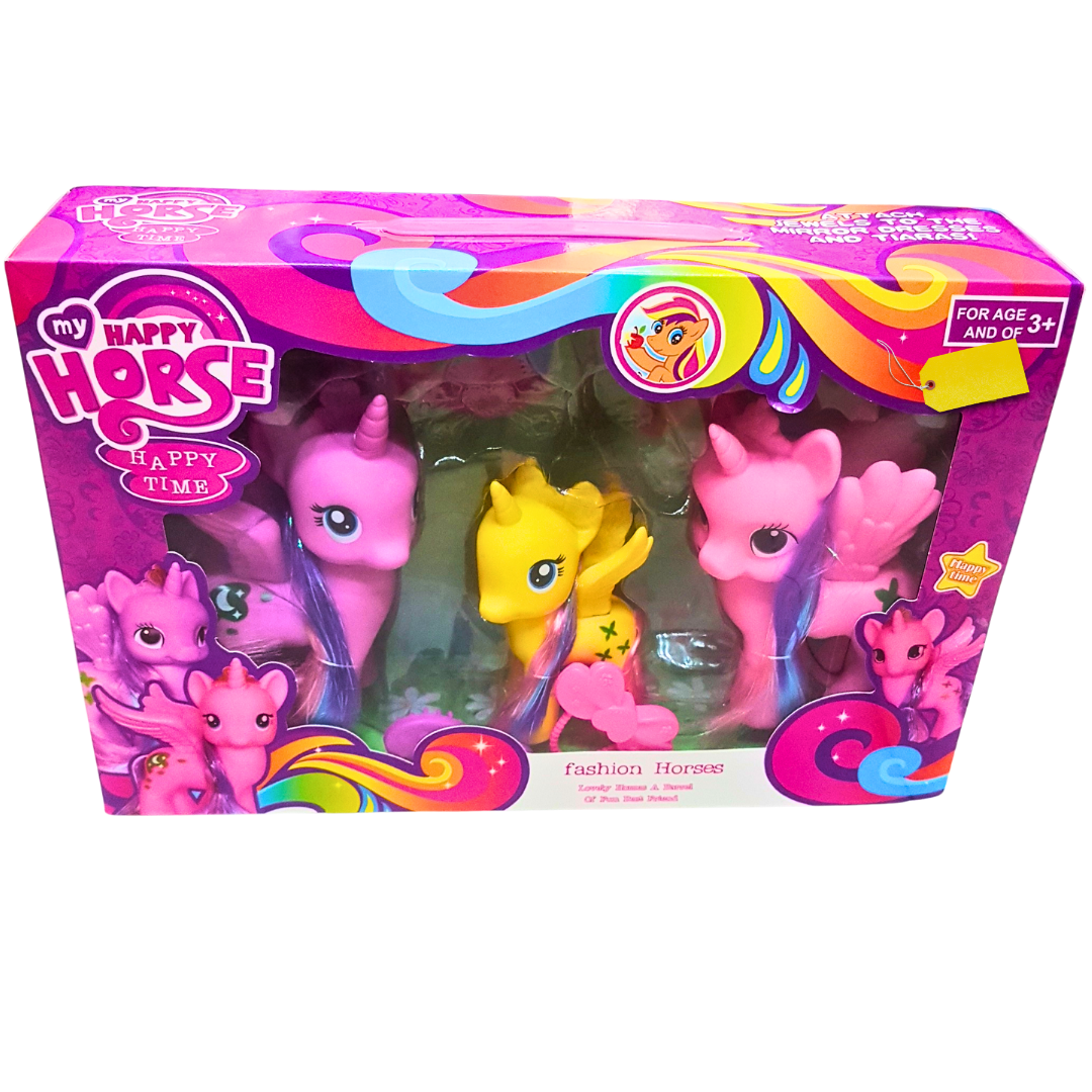 My Happy Horse Fashion Set – Colorful Unicorns and Ponies for Kids 3+