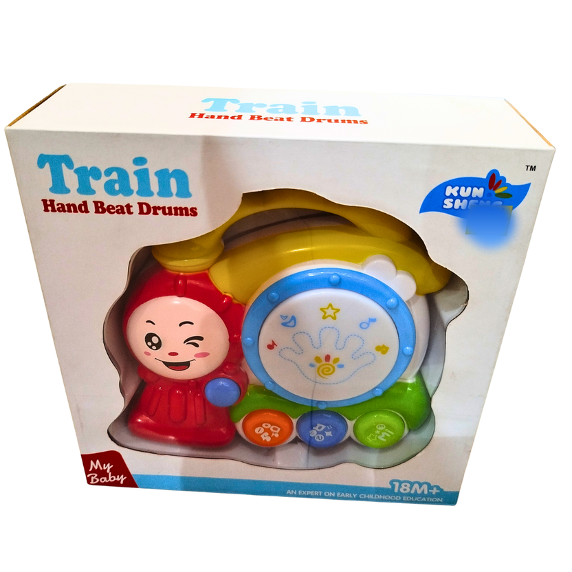 🥁 Train Hand Beat Drum Toy for Toddlers – Musical Train with Light-Up Drum & Sound Buttons | Early Learning Music Toy for 18+ Months Main image
