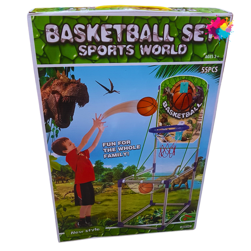 Basketball Set Sports World | Indoor & Outdoor Basketball Hoop Play Set for Kids | Ages 3+ Main image