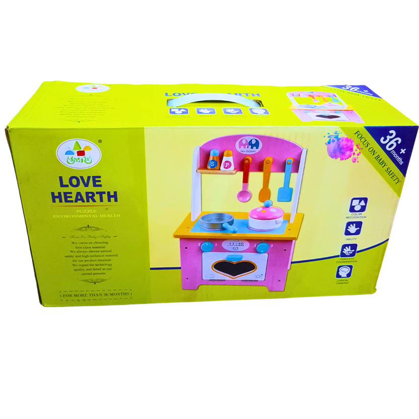 Love Hearth Wooden Kitchen Playset | Eco-Friendly Cooking Toy for Kids Main image