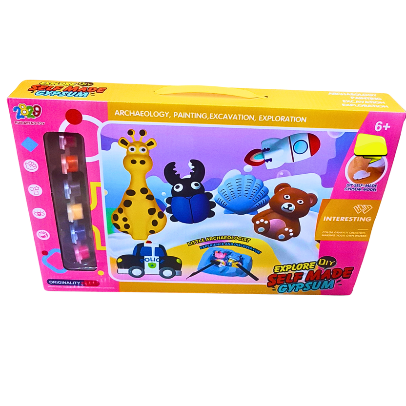 DIY Gypsum Craft Kit for Kids - Fun Painting & Exploration Activity Set (6+) Main image