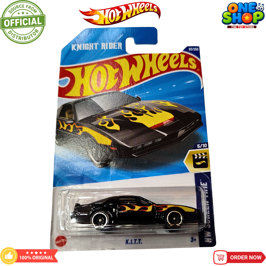 Hot Wheels K.I.T.T. Knight Rider Die-Cast Car – Classic TV Series Collectible Toy Car for Kids & Collectors
