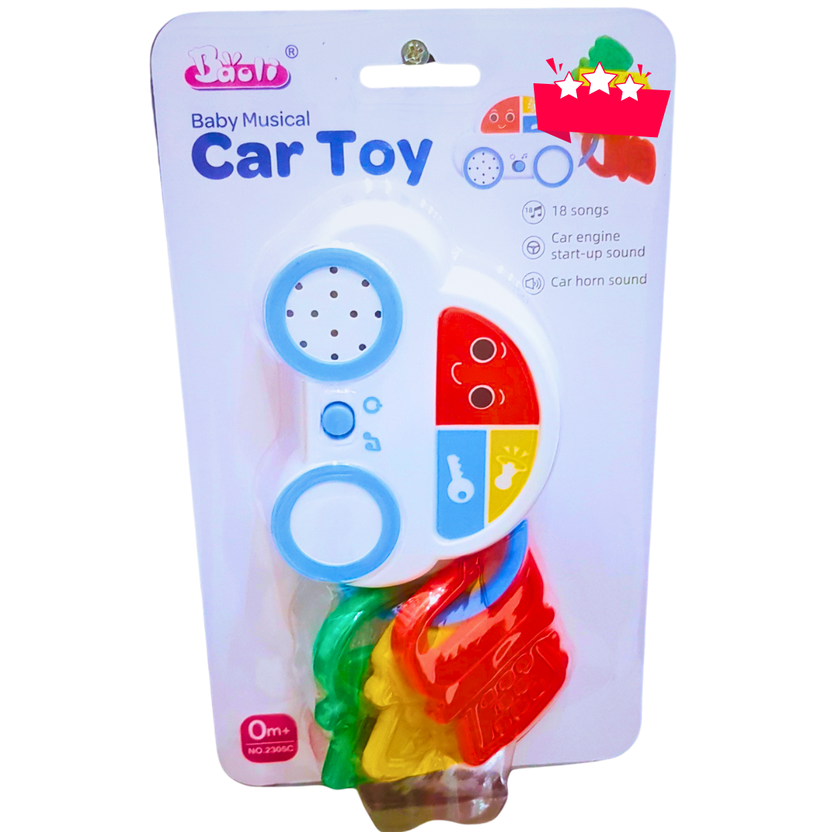 Baby Musical Car Toy – Sound & Light Key Set with Teether Keys – For Infants & Toddlers (0M+) Main image