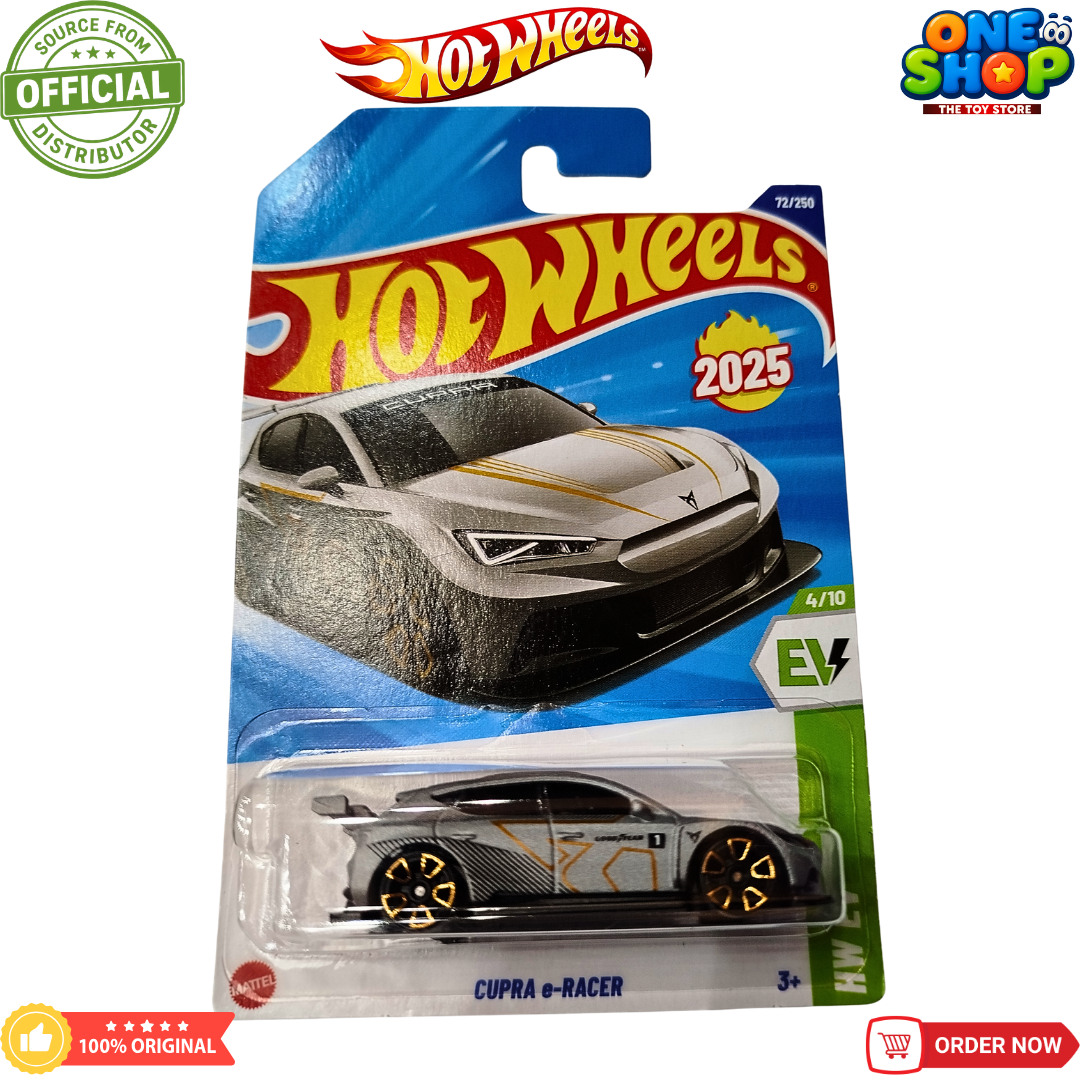 Hot Wheels CUPRA e-Racer Electric Race Car – Futuristic EV Die-Cast Toy Car for Kids & Collectors