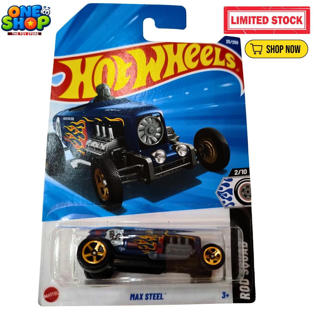 Hot Wheels Max Steel Die-Cast Car – Classic Rod Squad Toy Car 1:64 Scale | Mattel Hot Wheels Collectible for Kids