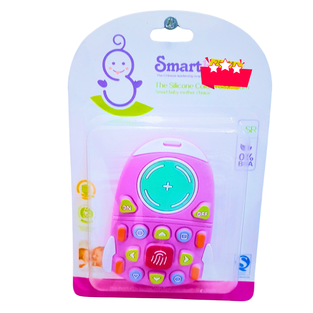 Colorful Silicone Baby Remote Toy – BPA-Free, Teething-Friendly with Fun Buttons (Pink & Blue) Each sold separtely Secondary image