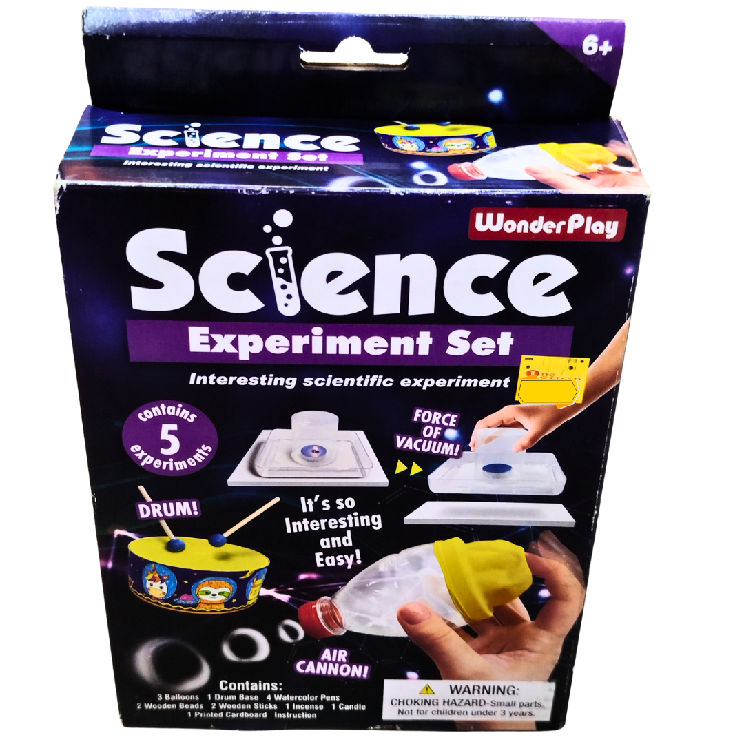 🔬 WonderPlay Science Experiment Set – 5-in-1 DIY Science Kit for Kids (6+ Years) | Air Cannon, Vacuum Force & More