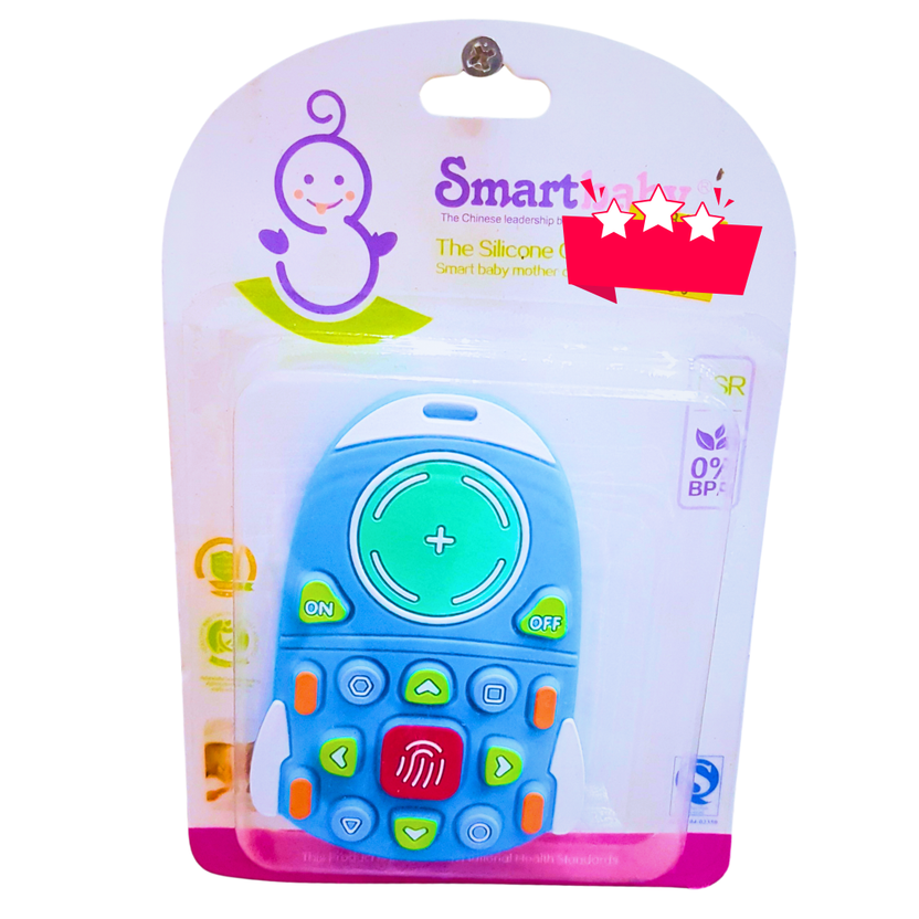Colorful Silicone Baby Remote Toy – BPA-Free, Teething-Friendly with Fun Buttons (Pink & Blue) Each sold separtely Main image