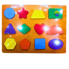 Wooden Shape Puzzle Board for Kids – Colorful Geometric Matching Toy for Early Learning | Montessori Preschool Toy