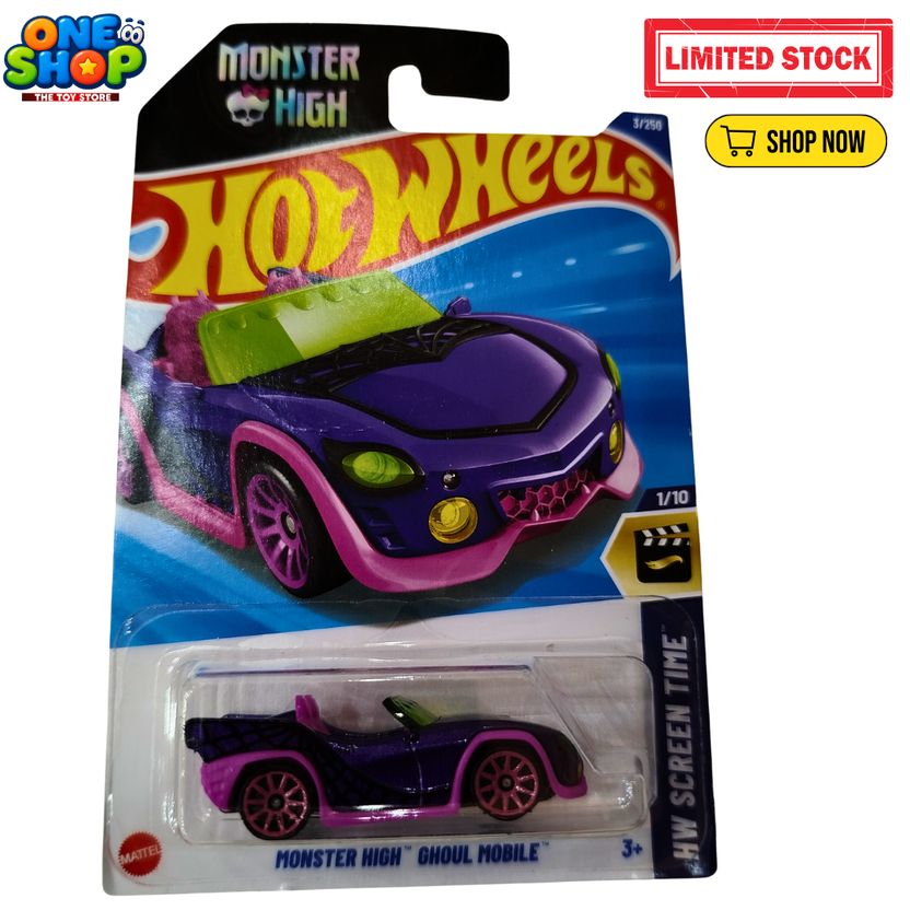 Hot Wheels Monster High Ghoul Mobile Die-Cast Car – 1:64 Scale Mattel Toy | Girls Fun Collectible Car for Kids Main image